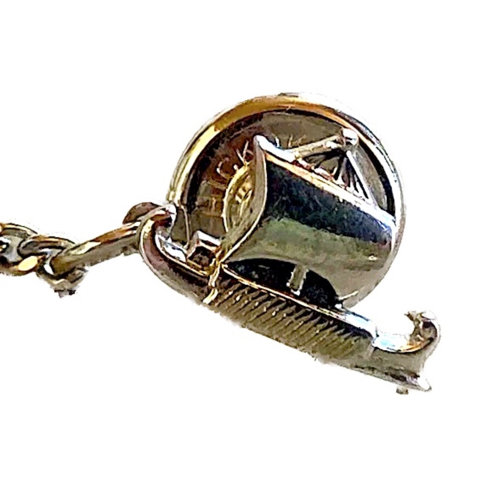 Vintage Arita  Tie Tack / Lapel Pin – Viking Longship Design – Silver Tone – USA